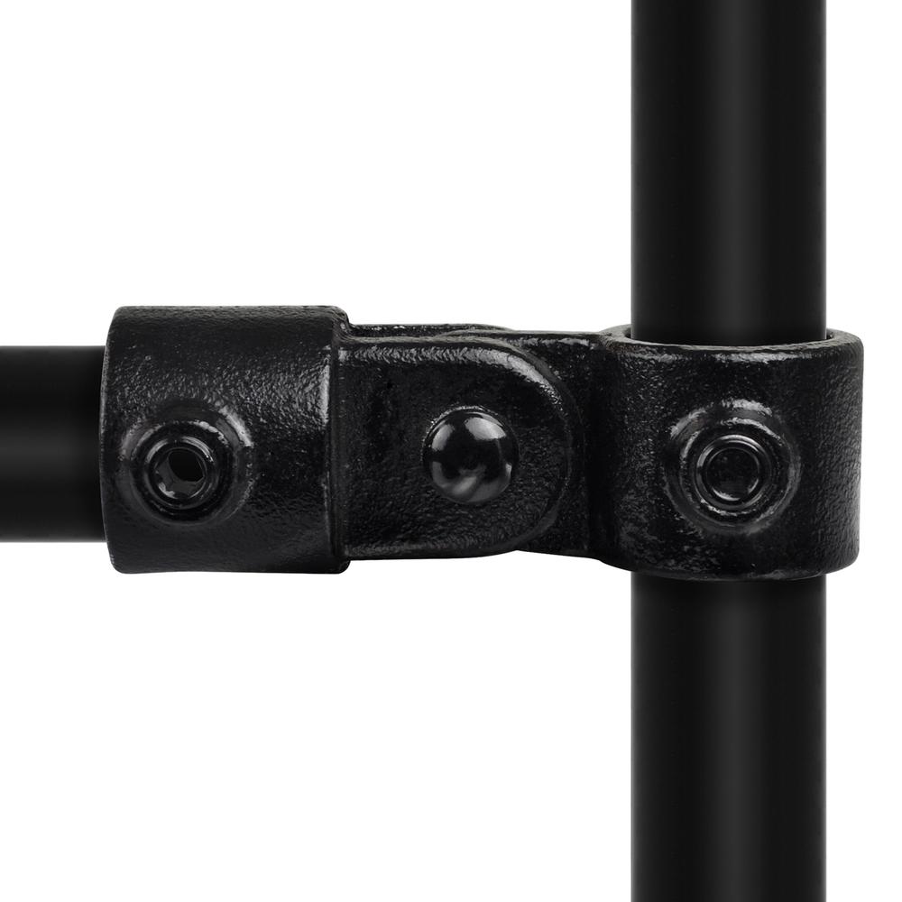 Doos Enkel scharnierstuk - zwart-C / 33,7 mm (40 stuks)